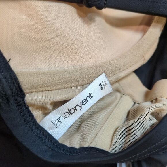 Lane Bryant Tankini Swim Top and Skirt Black White size 40 DD Women's - Picture 8 of 11